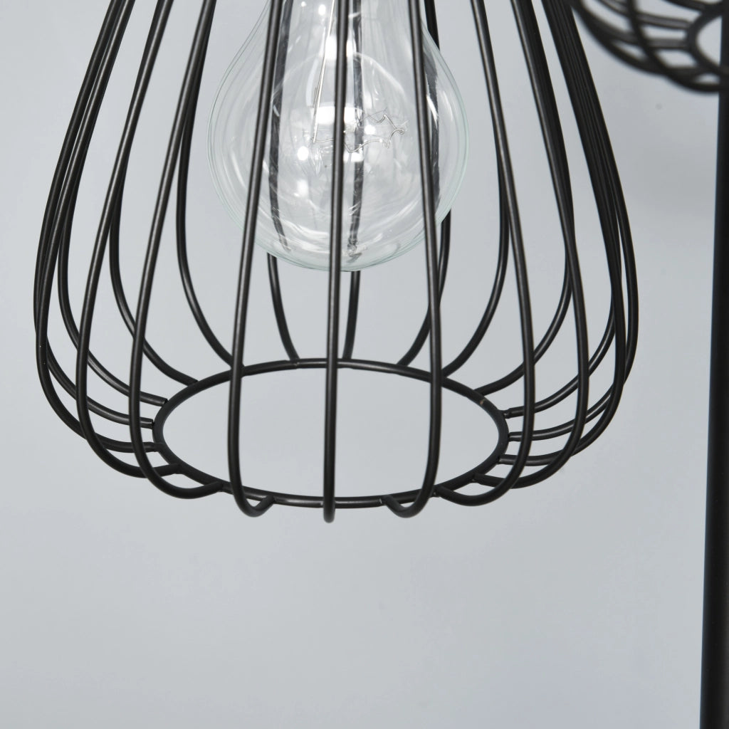 Lampada da Terra Industriale Vintage ¨C zephmum ¨C Nero, Metallo, §¶35x170cm