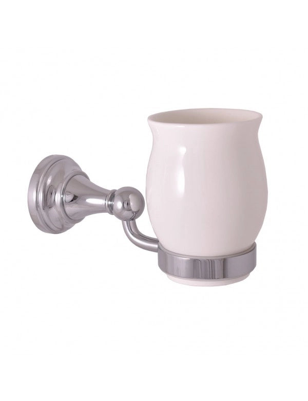 MORAVA Portabicchieri in ceramica retrò 16,1x6,7 x10,8 cm