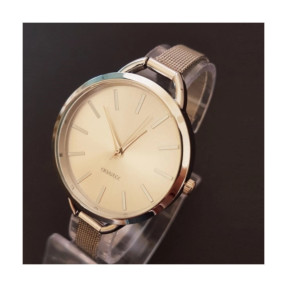 Trade Shop - Orologio Da Polso Bracciale Donna Analogico Silver Quarzo Moderno Fashion -