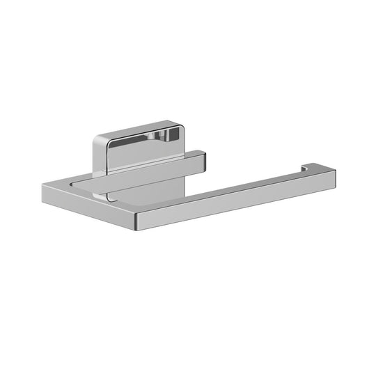 Porta rotolo serie cubo da muro in ottone cromato - fissaggio ad incollo o con viti