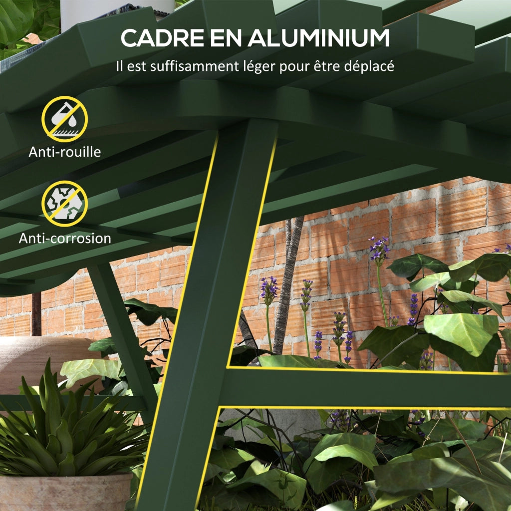 Panchina da Giardino 2 Posti ¨C zephmum ¨C Aluminium Verde 123x67x79 cm
