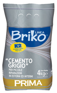 linea briko cemento grigio per riparazioni e stuccatura da kg 4 cod:ferx.96286