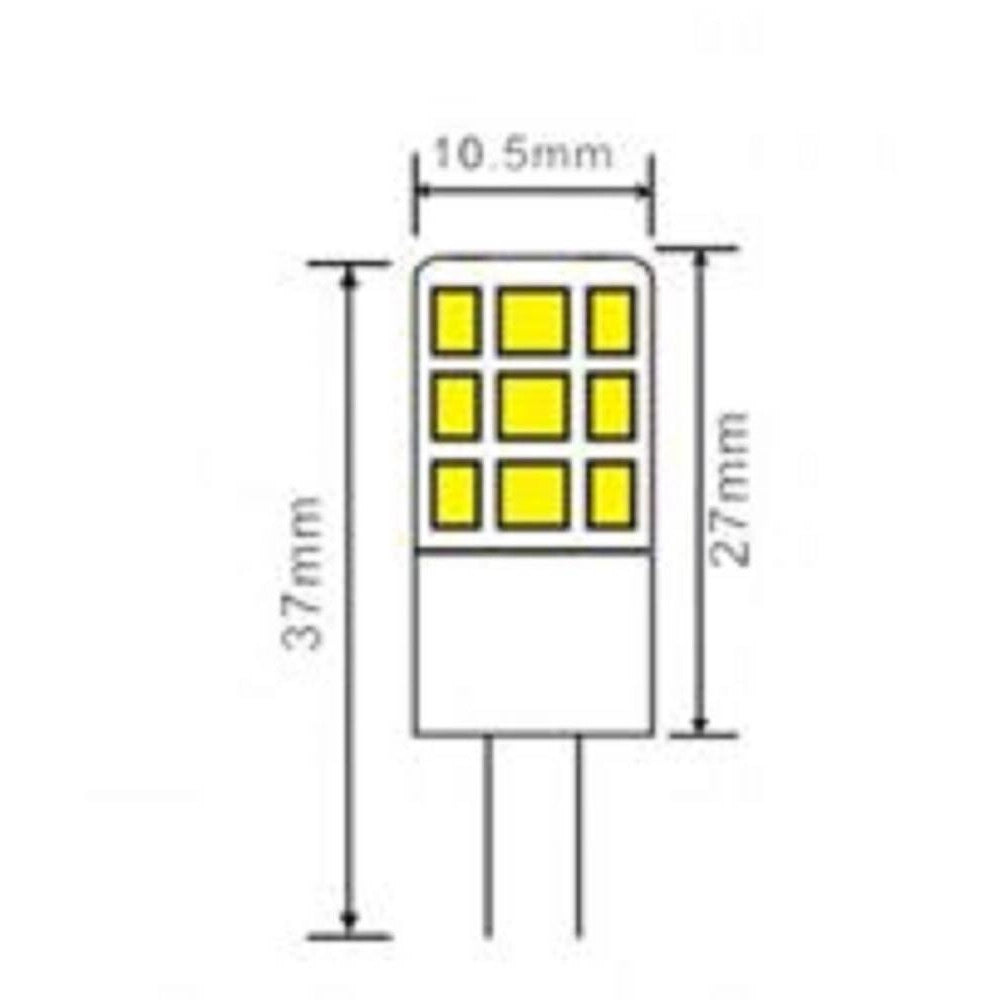 Trade Shop - Lampadina Led G4 Ac/dc 12v 2 Watt 250 Lm Luce 3000k 6500k 4000k Spardc-g4-2w-002 -