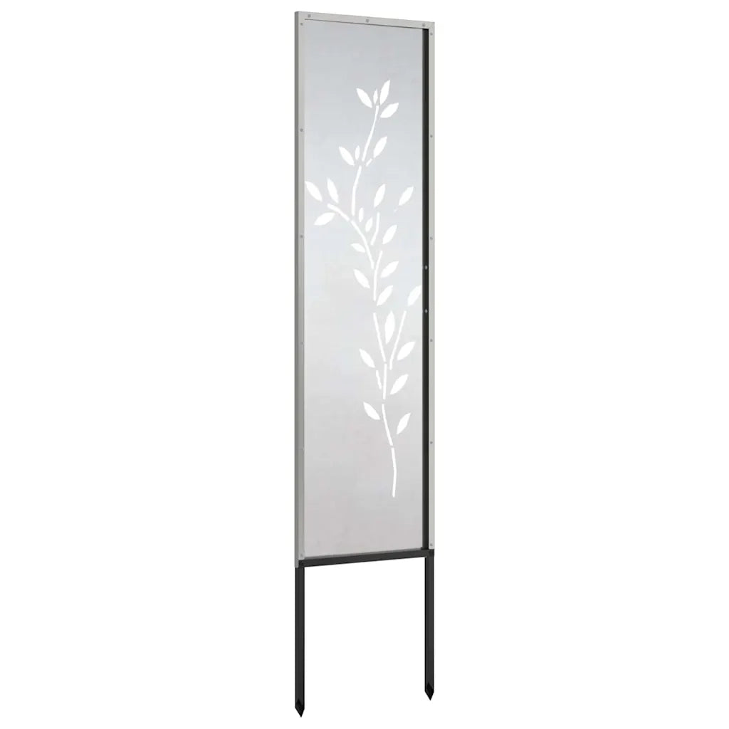 vidaXL Pannello Decorativo da Giardino Altro Argento 32 x 140 cm