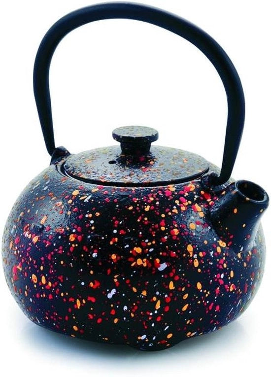 Teapot in acciaio inox con superficie graffitata 035 litri - interno in e-mail - adatto per induzione teiera in acciaio inox