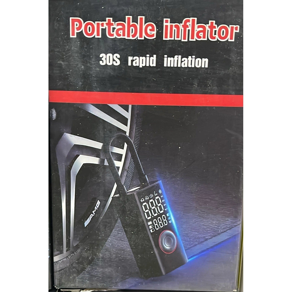 Trade Shop - Mini Compressore Ad Aria Portatile Gonfia Pneumatici Gomme Auto Moto Gonfiaggio Rapido -