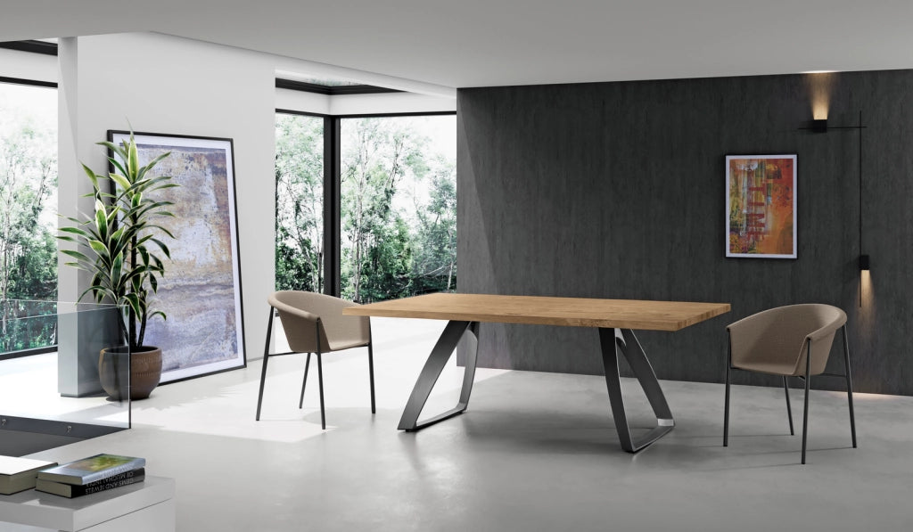 Bridge - Tavolo Fisso (200 x 100 cm) in Rovere Nero