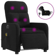 Poltrona Massaggiante | Sedia Relax Reclinabile Elettrica Nera in Tessuto