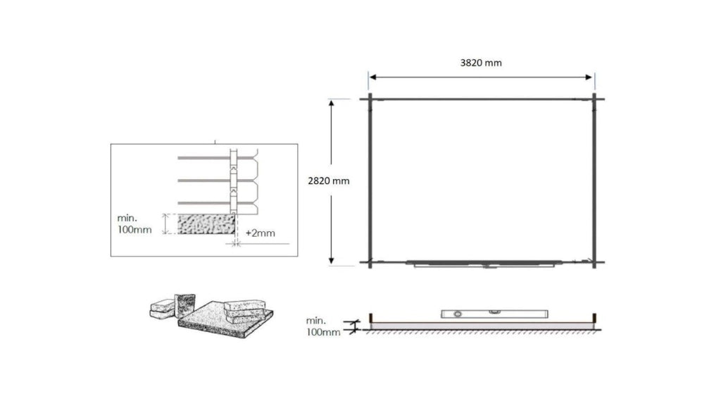 Casetta da giardino in legno - 12m2 - 4x3m - impregnata - 28mm - colore: marrone - DOM595 - ALTANKA