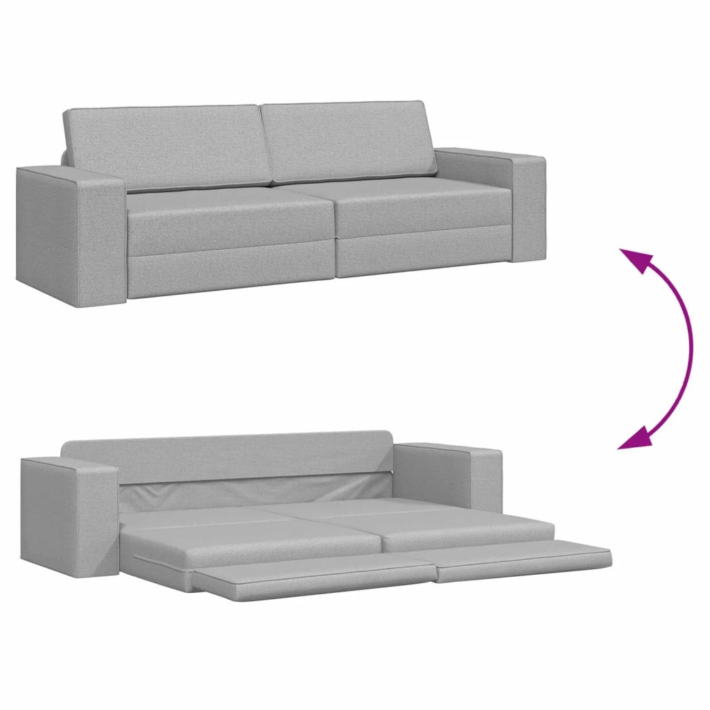 Divano letto Grigio Nuvola 245 x 78 x 77 cm Tessuto 4106724