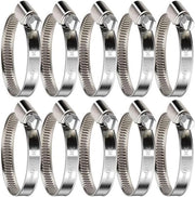 Klemme metalliche extra resistenti 10 pezzi 32-50 mm - per giardino, piscina e lavatrice - di alta qualità conforme a DIN 3017 - per diverse applicazioni.