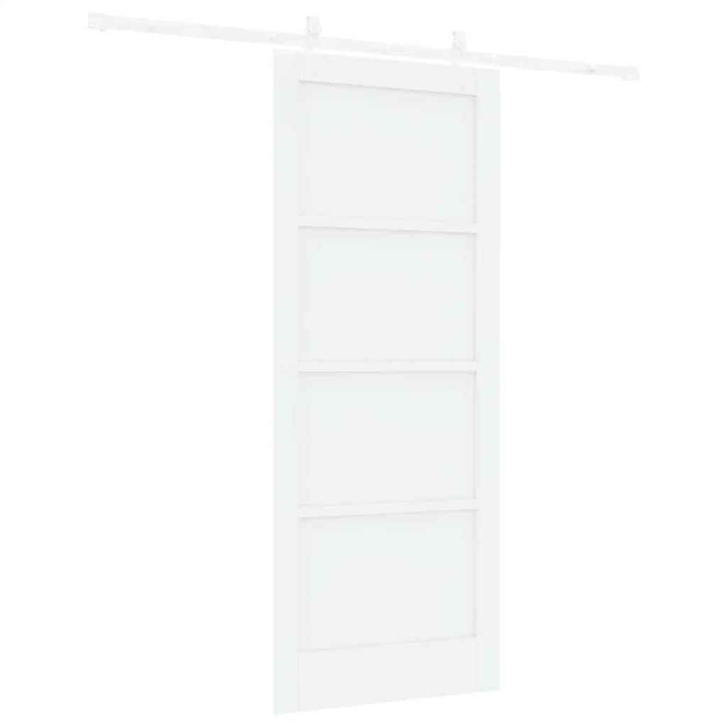 Porta scorrevole Bianco 83 x 202 cm Legno Massello di Pino