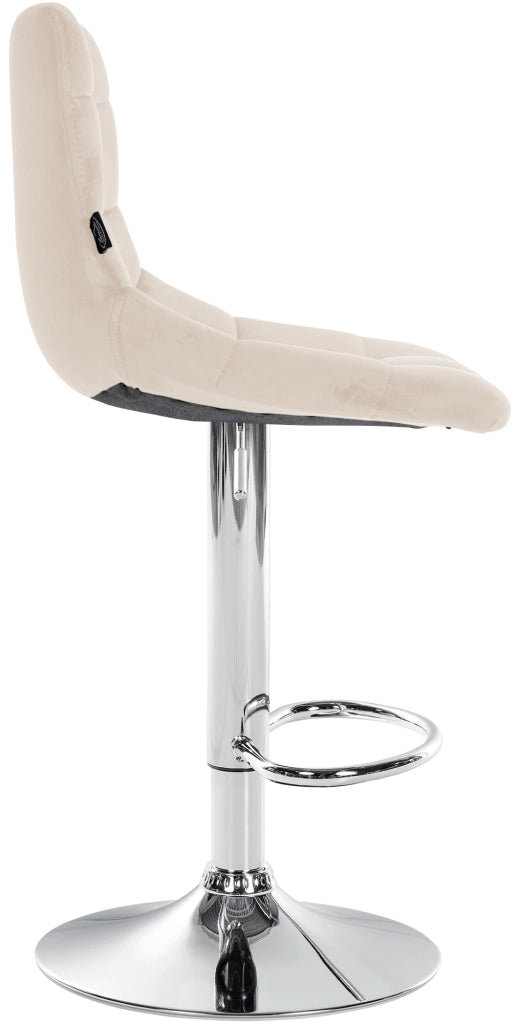 2er Set Barhocker Jerry Samt chrom