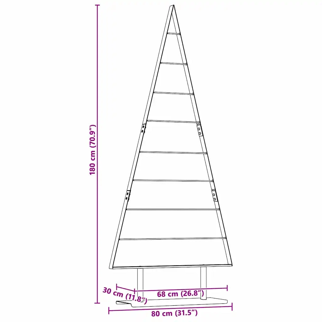 Albero di Natale in metallo con supporto Nero 180 cm Acciaio 42019173