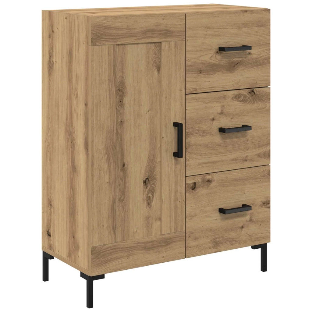 Credenza | Madia | Buffet da pranzo | Armadio da pranzo con cassetto Rovere artigianale 69,5 x 34 x 180 cm