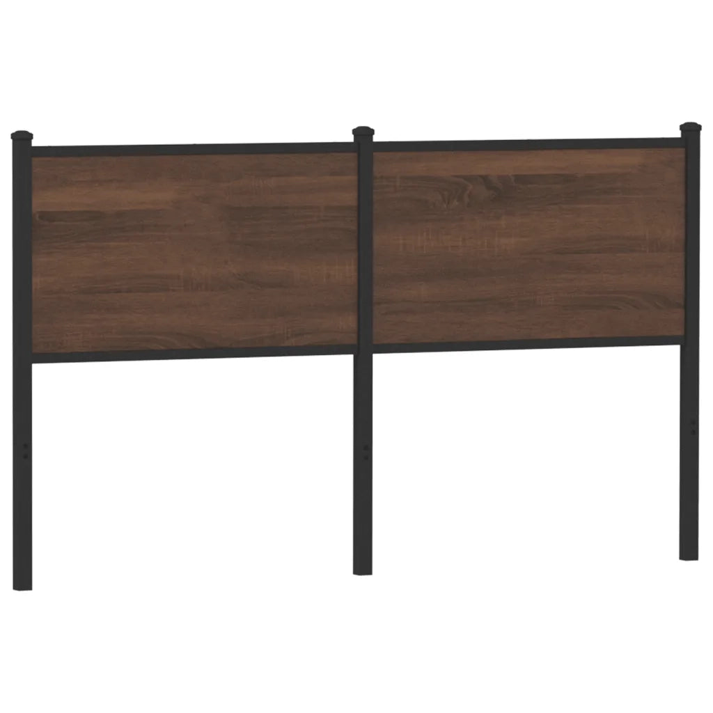 Testiera | Testata di Ricambio Rovere Marrone 150 cm in Legno Multistrato e Acciaio