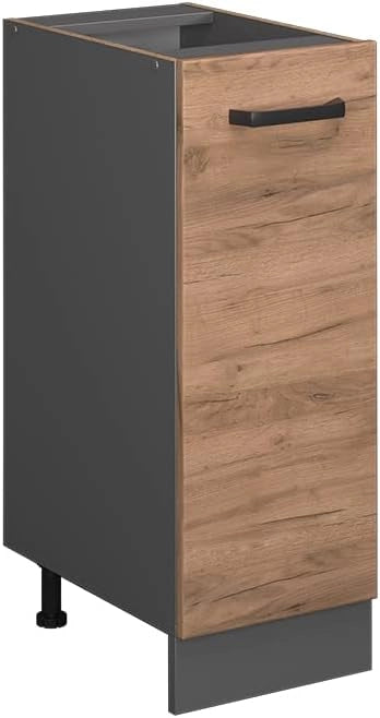 Armadio cucina dispensa alto R-Line, Quercia dorata, 30 cm senza piano di lavoro, per la libera combinazione all'interno di sistemi cucina modulari