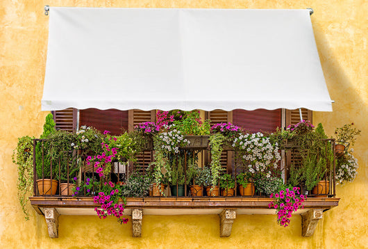 Tenda da Sole 3x2,5m Tessuto Poliestere Kraus Geranio Ecrù