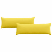 Cuscini da Divano 2 pz | Cuscini per sedie Giallo Chiaro 120 x 40 cm Tessuto