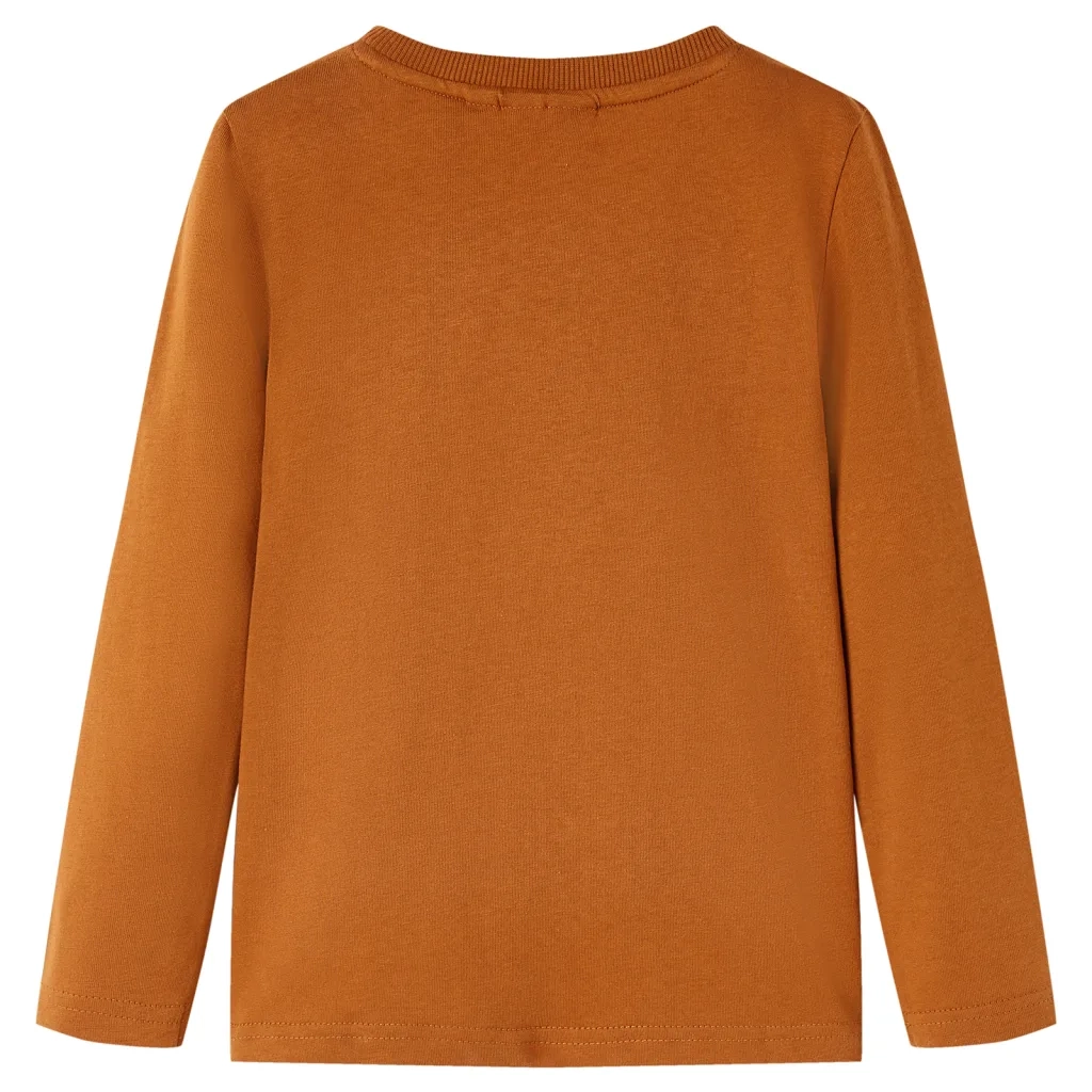 Maglietta da Bambina a Maniche Lunghe Cognac 116 12836