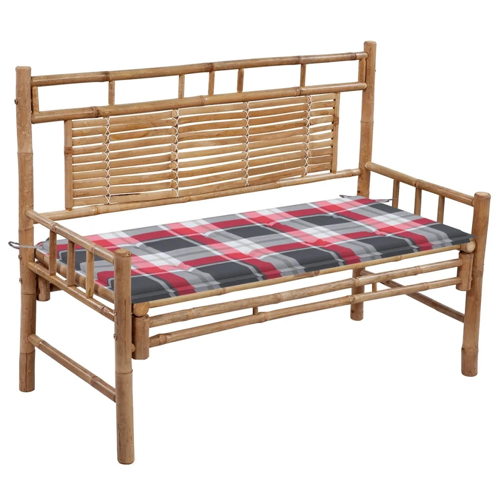 Panca da Giardino con Cuscino 120 cm in BambÃ¹ cod mxl 46026