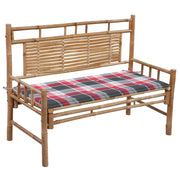 Panca da Giardino con Cuscino 120 cm in BambÃ¹ cod mxl 46026