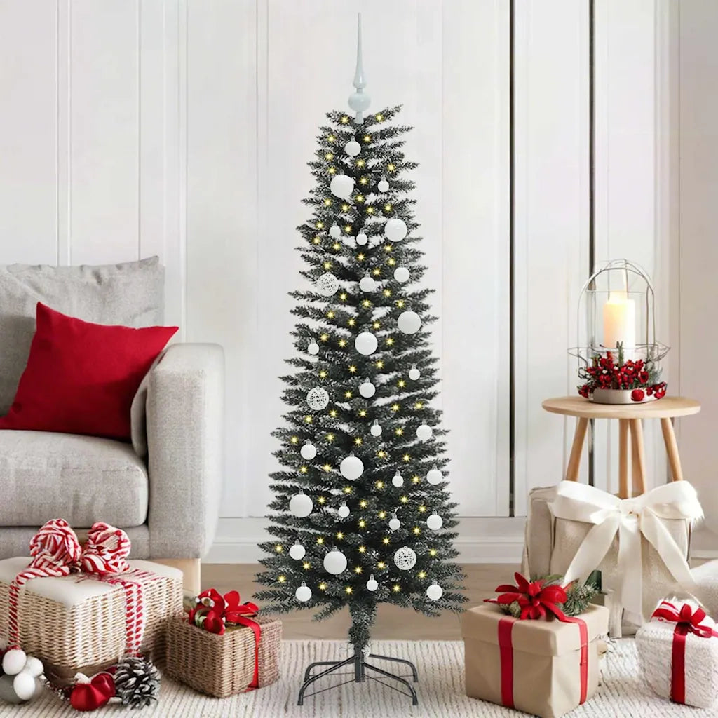 Albero di Natale | Decorazioni natalizie artificiale con 150 LED Verde 120 cm