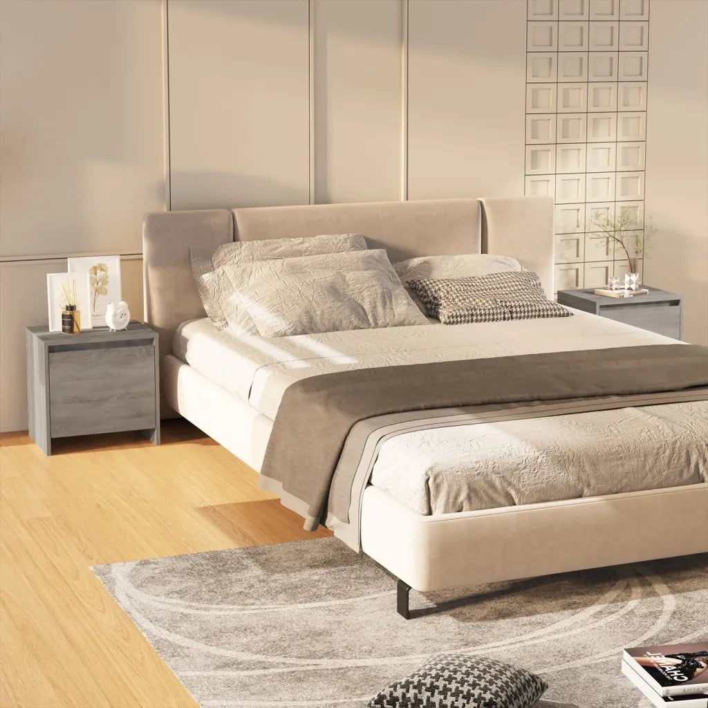 Comodini 2 pz Grigio Sonoma 45x34x44,5 cm in Truciolato cod mxl 30387
