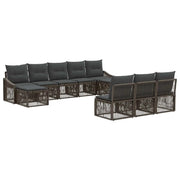 Set Divano da Giardino 10 pcs Grigio polyrattan 3436127