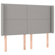 Testiera | Testata ad Orecchio Grigio Chiaro 147x16x118/128 cm in Tessuto