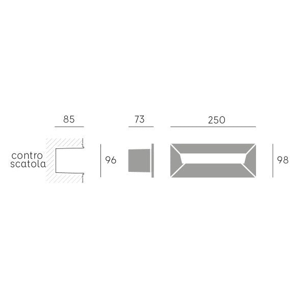 LAMPADA SEGNAPASSO DA INCASSO BIANCA A LED 13W 4000K 280 LUMEN MASK SOVIL