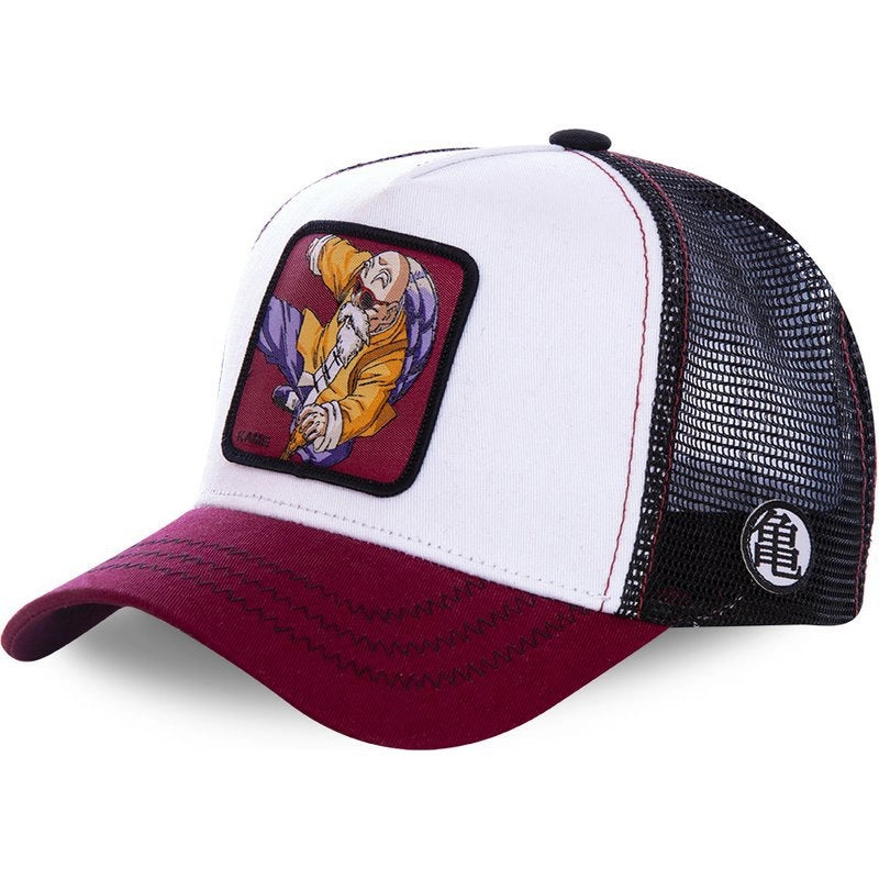 Cappellino da baseball multicolore con il Maestro Roshi di Dragon Ball.