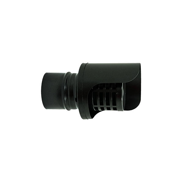 Cappello terminale scarico fumi a parete inox NERO DN 100mm con parapioggia