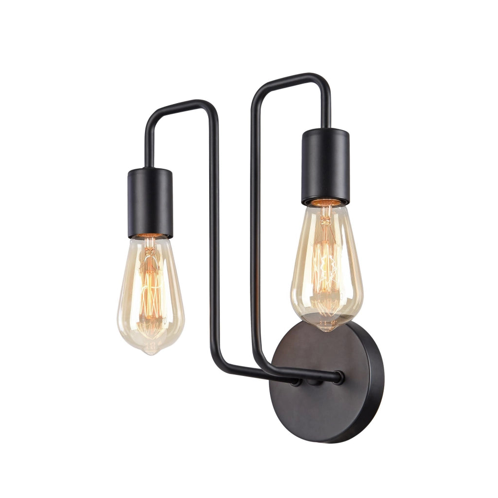 Maytoni applique moderna Gilbert 2 luci E27 nero metallo