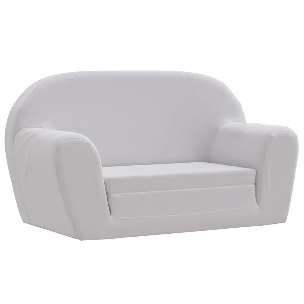 Poltrona-Divano Sedia-Poltroncina Letto per Bambini Grigio Chiaro