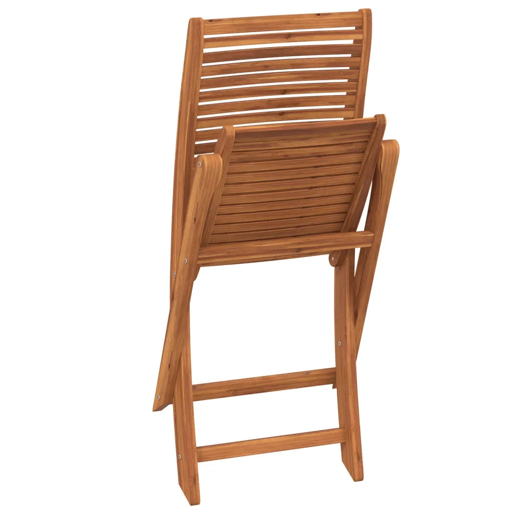 vidaXL Sedie da Giardino Pieghevoli 4pz in Legno Massello di Acacia