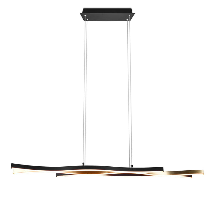 Lampada a Sospensione da Interno a LED in Metallo Ottone Opaco