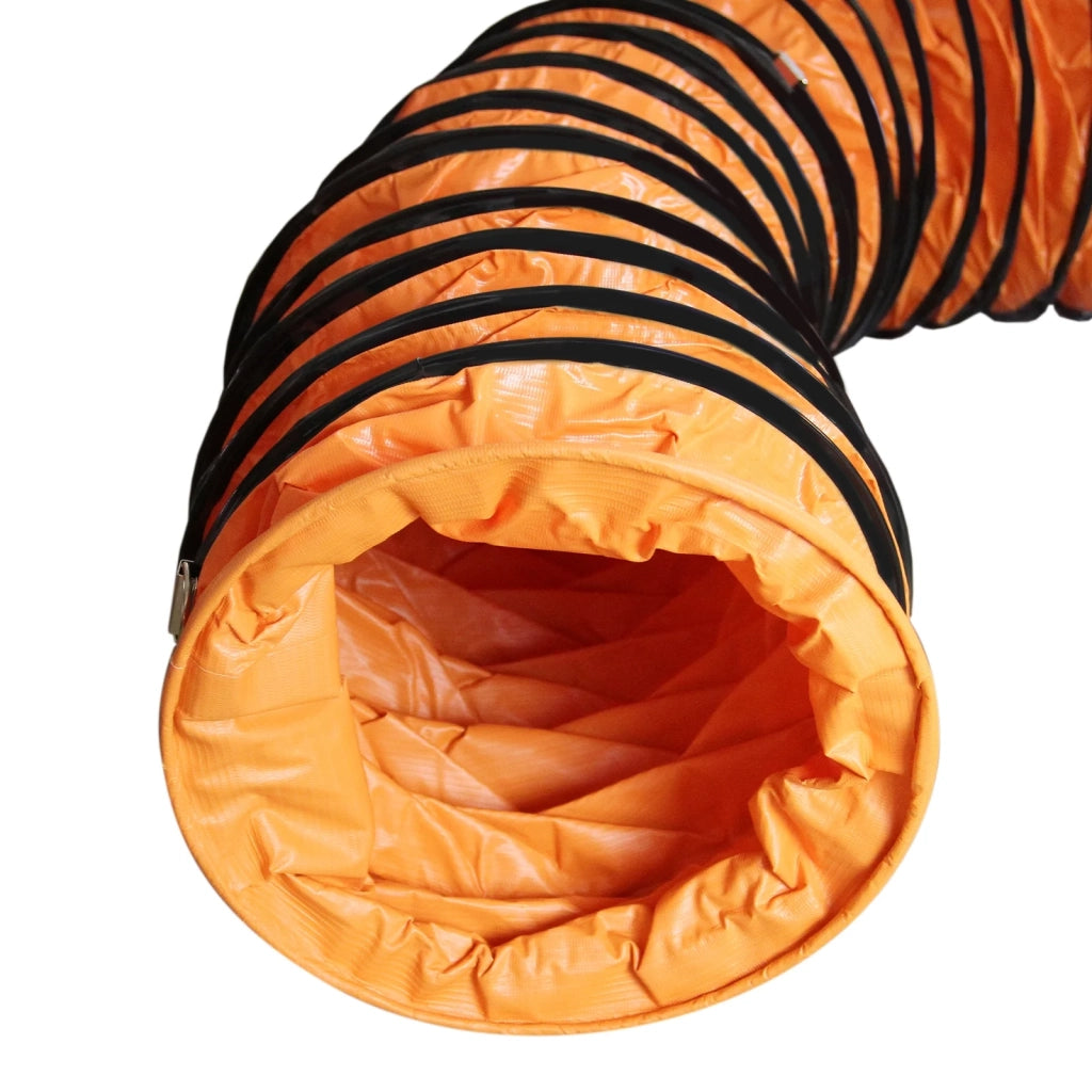 Ventilatore Estrattore Aria Industriale con Tubo Dotto Aspira Polveri e Fumo o Soffia Aria Pulita Ventola Reversibile - 300mm - Dotto 6m