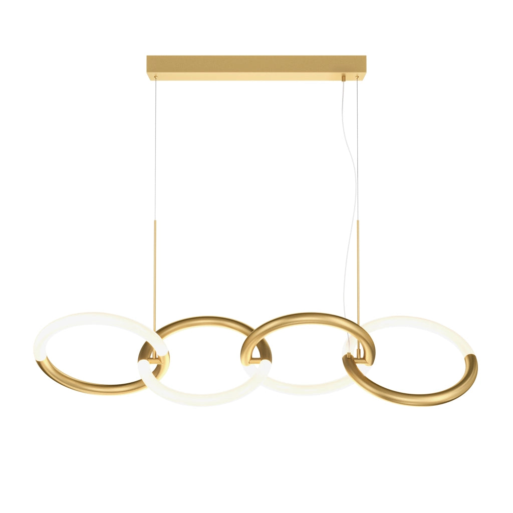 Maytoni lampadario moderno Node 4 luci LED integrato oro metallo diffusore opaco
