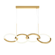 Maytoni lampadario moderno Node 4 luci LED integrato oro metallo diffusore opaco