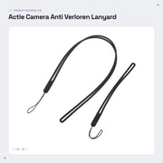 Cinturino Antinfortunistico per Fotocamere - Polsband e Nekriem - Nero - Ideale per Sportcamere - Sicuro e Affidabile - Adatto per X3 X2 2