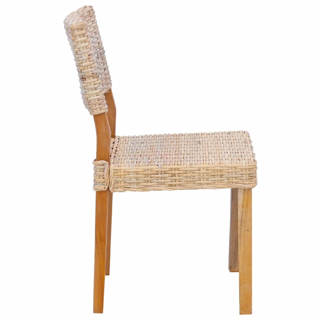 Sedia da pranzo 2 pcs Naturale 46 x 55 x 84 cm Rattan Kubu