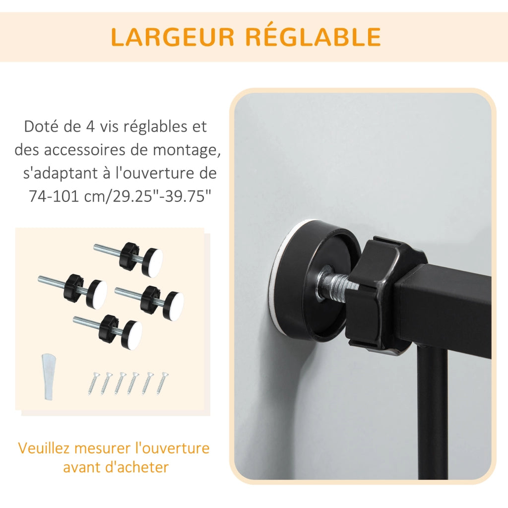 Barriera di sicurezza per animali ¨C zephmum ¨C nero 104.1 cm
