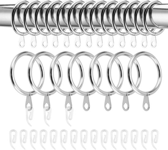 Girandole per tende 50 pezzi - Girandole metalliche 1,3 pollici - Girandole per tende - Resistenti all'ossidazione - Per finestra/tenda doccia - Alta qualità - Attacco per tenda