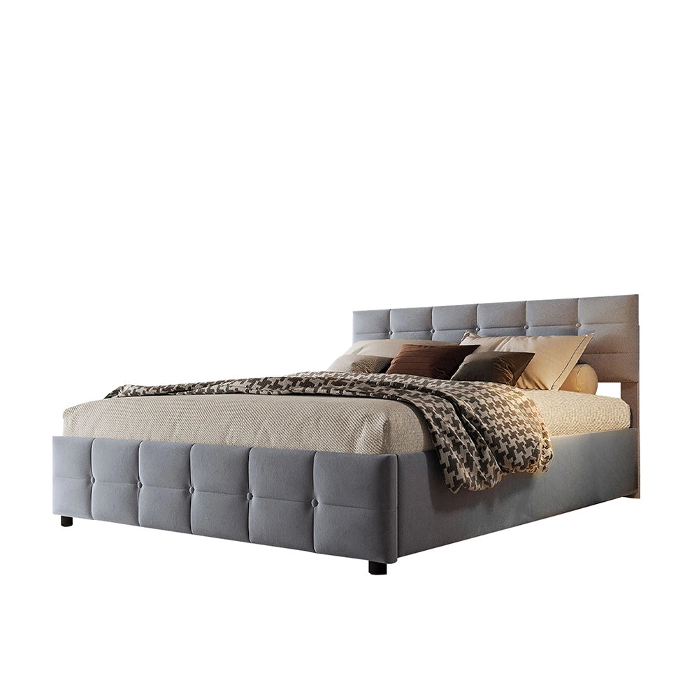 Letto 180x200 cm con contenitore idraulico - Xylo - Grigio