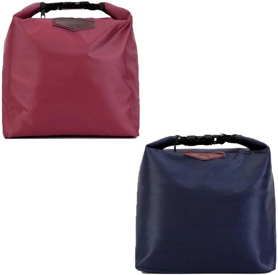 Lunchbox e Picknicktas Leggero - Impermeabile e Resistente alla Sporcizia - 2 Pezzi - Isolante Termico - Interno in Alluminio