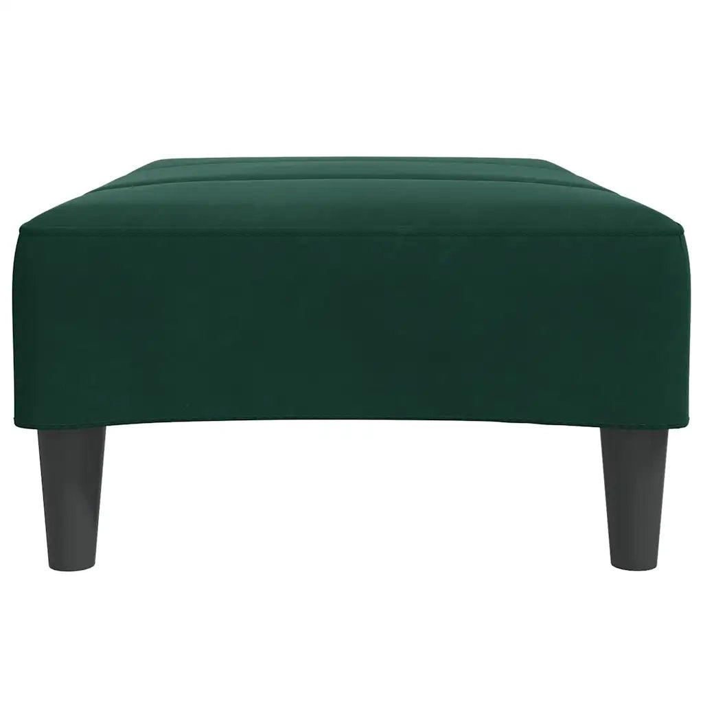 Poggiapiedi Verde Scuro 77x55x31 cm in Velluto 4007377