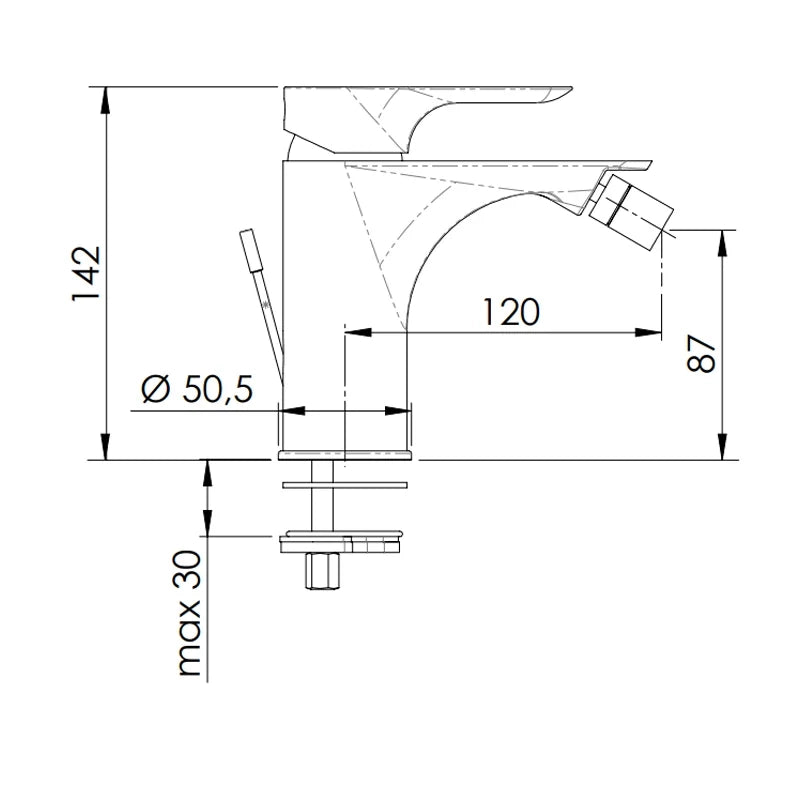 Rubinetto bidet - serie infinity