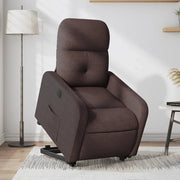 Poltrona Alzapersona Reclinante Elettrica Marrone Scuro Tessuto 3206818