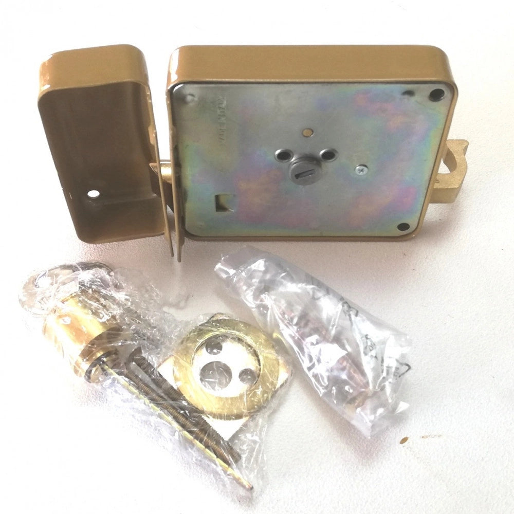 Facchinetti serratura corta a spingere destra 60mm con pomolo e cilindro staccato a 2 mandate
